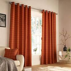 Checkered Curtains & Accessories Furn Ellis Windowpane Check Eyelet 229x137cm