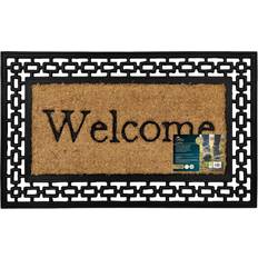 Rubber Carpets & Rugs JVL Mila Embossed Brown 45x75cm