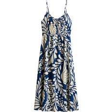 H&M Crinkled Jersey Dress - Blue/White Patterned