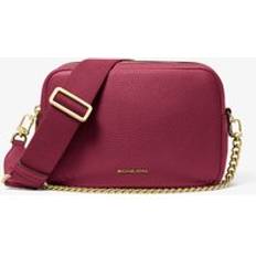 Purple Crossbody Bags Michael Kors Bryant Medium Pebbled Leather Camera Crossbody Bag - Purple
