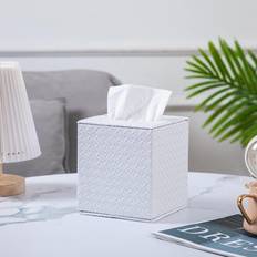 Tissue Box Covers Brayden Studio Square PU Fabric Tissue Box Cover 5.5cm H X 5cm W X 5cm D