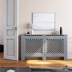 Cross Slat Painted Radiator Cover 172 x 19 x 81.5 cm