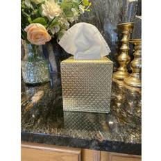 Gold Tissue Box Covers Brayden Studio Square PU Fabric Tissue Box Cover Gold 5.5cm H X 5cm W X 5cm D