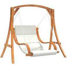 Bruna Hammockar vidaXL Hollywoodschaukel mit Auflage Massivholz Fichte mit Teak-Finish