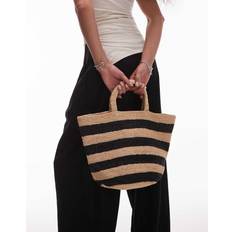 Sort Strandtasker Topshop Goldie Stråtaske Med Striber