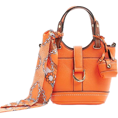 Orange Crossbody Bags River Island Small Panelled Bucket Bag - Orange