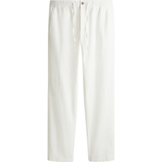 Herr - Linnebyxor H&M Regular Fit Linen-Blend Trousers - White