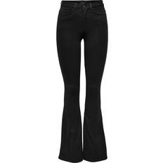 Only Onlroyal High Waist Flared Fit Jeans - Black
