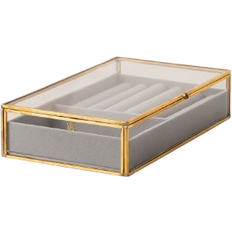 Sklum Olena Crystal Jewellery Box - Gold/Transparent