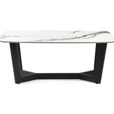 Rectangular Coffee Tables Julian Bowen Olympus White Marble Coffee Table 60x110cm
