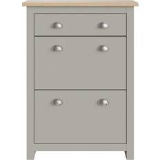 GFW Lancaster Grey Shoe Rack 78x108cm