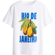 H&M T-shirt with Print - White/Rio De Janeiro