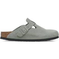 Birkenstock Boston Soft Footbed Suede Leather - Pure Sage