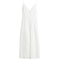 H&M Strappy English Embroidery Dress - White