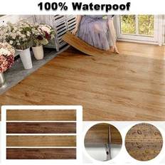 Wood effect vinyl flooring Shein 5m Floor Planks Tiles Self Adhesive Wood Effect