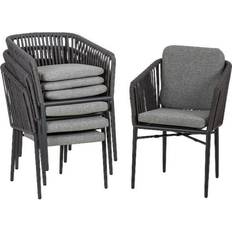 Acamp Manhattan 4-pack - Dark Grey Gartenessstuhl