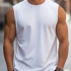Men Tank Tops on sale Shein Men's Summer Round Neck Casual Sleeveless Tank Top