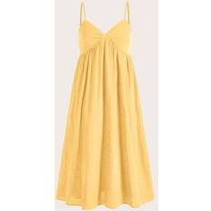 Shein Casual Yellow Woven Spaghetti Strap Maxi Dress - Yellow/Bohemia