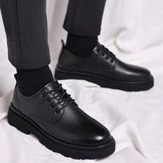 Men Oxford Shein Men's Thick-Soled Dress Shoes - Stylish Lace-Up Formal Oxford