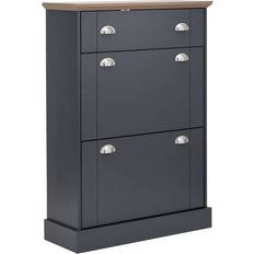 Blue Shoe Racks GFW Kendal Blue Shoe Rack 76.5x108.5cm