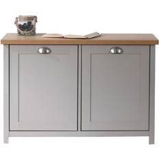 GFW Lancaster Grey Shoe Rack 89x60cm