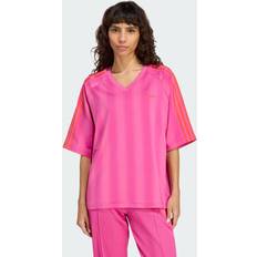 Pink T-shirts adidas Loose Linear T-Shirt - Semi Lucid Fuchsia