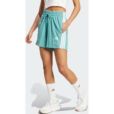 Dam - Turkosa Shorts adidas Essentials 3-Stripes Cotton Shorts - Powder Teal/White