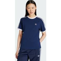 Adidas Blue T-shirts adidas 3-Stripes T-Shirt - Night Indigo/White