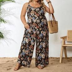 Shein Plus Size Women's Printed Jumpsuit - Summer Wear