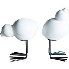 DBKD Swedish Birds White Påskdekoration 8cm 2st