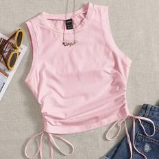 Shein Drawstring Ruched Side Crop Tank Top
