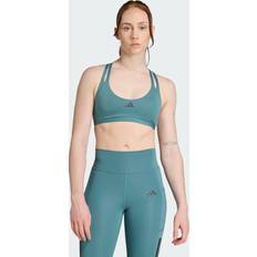 Gröna - Träningsplagg BH:ar adidas Aeroimpact Luxe Training Light-Support Bh - Preloved Teal