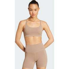 Adidas Brown Bras adidas All Me Light Support Bra - Chalky Brown