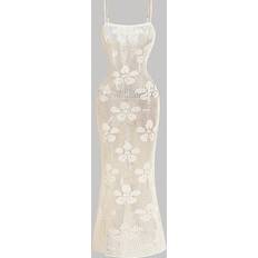 Shein Knit Floral Hollow Swimsuit Cover Up - Minimalist