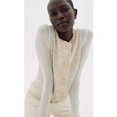 Westen H&M Weste Aus Bouclé-Jersey - Hellbeigemeliert