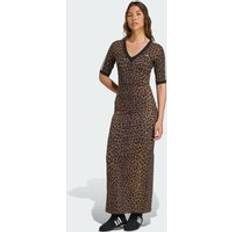 Adidas Dresses on sale adidas Originals V-Neck Maxi Dress Leopard Print - Multicolor