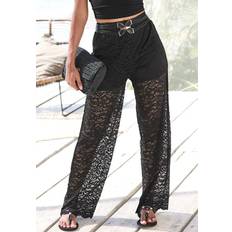 Transparent Byxor Lascana Schlupfhose Damen - Schwarz