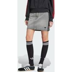 Adidas Grey Skirts adidas Adicolor 3-Stripes Denim Mini Skirt - Washed Grey Denim