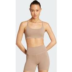 Adidas Brown Bras adidas All Me Light Support Bra - Chalky Brown