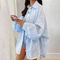 INAWLY Plus Size Women Long Sleeve Casual Shirt - Spring/Summer