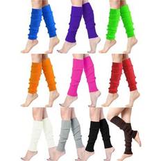Pink Arm & Leg Warmers Shein Leg Warmers For Women - 80s Ribbed Knitted Long Socks
