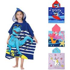 Dressing Gowns Shein Kids Hooded Bathrobe Strong Absorbent - Soft Breathable