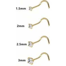 Shein Zirconia Stainless Steel Nose Studs - 5-Pointed