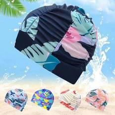Blue Swim Caps Shein Swimming Cap Women's Long Hair Ear Protection