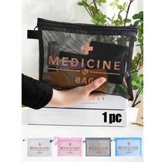 Blue Cosmetic Bags Shein Mesh Cosmetic Bag With Medicine - Rose Gold