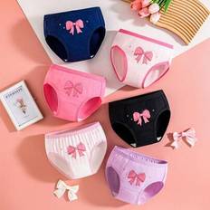 Cotton Underwear Sets Shein Tween Girl Floral & Bow Print Underwear Set - Cotton Panties