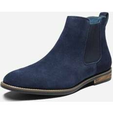 Beige - Men Chelsea Boots Shein Men's Suede Leather Chelsea Ankle Boots