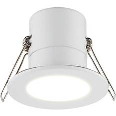 Luceco Matt White Fixed LED Fire-rated Cool Downlight 5W IP65 Pack of 6 Ceiling Flush Light