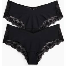 H und m H&M Hipster Aus Mikrofaser Und Spitze - Schwarz