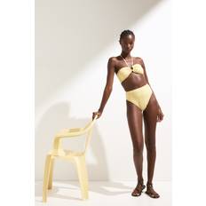 Bikinihosen H&M Cheeky Bikinihose High Waist - Hellgelb